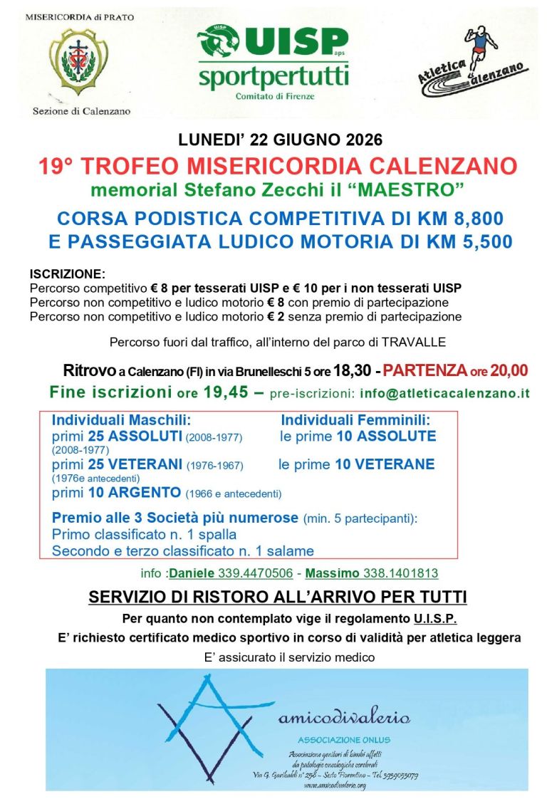 19° Trofeo Misericordia Calenzano